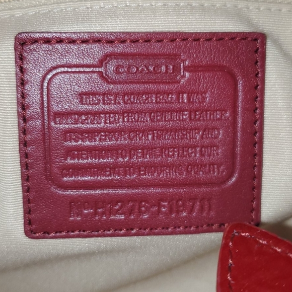 Red Coach Patten Leather Handbag - Picture 7 of 7